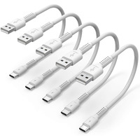 6 Inch Short Usb C Cord Fast Charge 5 Pack Durable Usb A To Usb Type C 3A Fast Charging Cable For Charging Station Compatible With Samsung Galaxy Note 20 A20 A51 S10 S20 Plus Ultra Lg Stylo K51