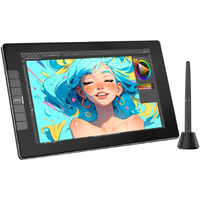 Drawing Tablet With Screen Veikk Vk1200 11.6 Inch Full-Laminated Drawing Monitor With 6 Shortcut Keys And 8192 Levels Battery Free Stylus Pen, For Pc/Mac/Linux/Windows(120% Srgb)