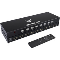Diamondtiger Hdmi Switch 8-In 1 Out, 4K 30Hz Support, 8 Port Hdmi Switcher, Remote Control, For Ps5/4, Xbox, Fire Stick, Roku, Pc