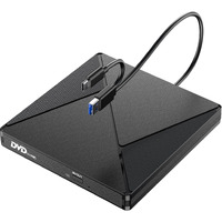 Dvd Player For Laptop, External Cd Drive For Mac, Usb 3.0 Usb C Portable Cd Burner External Disk Drive, Dvd Reader Writer Rom Drive Compatible With Laptop Desktop Mac,Windows 11/10/8/7 Linux