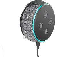 Wall Mount Holder For 3Rd Generation, Space-Saving Accessories Built-In Cable Management For Dot(3Rd Gen) Smart Speakers, With Sticking Tape And Drill Nail(Black, 1Pack)