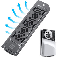 Graugear Metal Heat Dissipation Cover For Ps5 M.2 Ssd Expansion Slot | Fit For Playstation 5 Nvme Ssd W/Heatsink | New Breathable Cellular Hole | Cooling And Dust Proof (Black For Ps5 Slim)