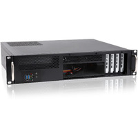 Rackchoice 2U Server Chassis Short Depth 14.17" Front I/O With 2 X 3.5 (Int.) Matx M/B,Support Atx Psu With Either Top Or Side Cooling