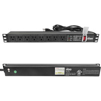 Tecmojo 1U Rack-Mount Horizontal 8-Outlet Power Strip Ul Listed Pdu With Surge Protection Led Indicators 6Ft Cord Power Distribution For It And Network Server Racks