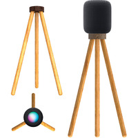 Hookmemo Speaker Stand For Homepod 2 (2023) (Real Wood Stand:Walnut+Beech)
