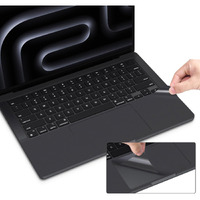 Palm Rest Cover Skin With Trackpad Protector Compatible With 2023 Macbook Pro 14 Inch M3 Pro Max Chip A2992 A2918,Macbook Pro 14 Wrist Rest Protective Decals Stickers - Space Black