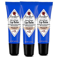 Jack Black Intense Therapy Lip Balm, 0.25-Oz., Pack Of 3 - Shea Butter & Vitamin E, Spf 25 Sun Protection, Lip Moisturizer, Hydrating Lip Balm With Spf,