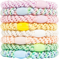 L. Erickson Grab & Go Pony - Taffy Pastels - Set Of 8 Hairties