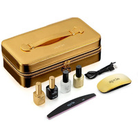 Chaun Legend X Apres Gel-X Kit Professional Starter Kit With Ph Bonder, Non-Acidic Gel Primer, Soak Off Extend Gel, Non-Wipe Top Gelcoat, Led Light, Grit Emery Board