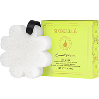 Spongelle Coconut Verbena Wild Flower Buffer Body Scrubber With Box | Bath & Shower Loofah For Women | Exfoliator With Body Wash Infused | 14+ Uses