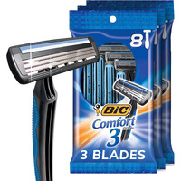 Bic Comfort 3 Disposable Razors, Long-Lasting 3-Blade Razors For Men, Perfect Razors Designed For Smooth And Comfortable Shave, 24-Count