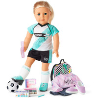 American Girl Truly Me 18-Inch Doll 27 & School Day To Soccer Play Playset With Supplies, Uniform, And Ball, For Ages 6+