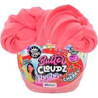 Compound Kings Fluffy Butter Cloudz Compound Bucket For Girls & Boys | Sensory Toys | Non-Toxic & Non-Sticky | Stress Relieving Tactile | (Red Cherry)