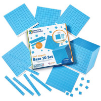 Learning Resources Giant Magnetic Base Ten, Magnetic Base Ten, Use With Magnetic Surfaces Or Whiteboards, 131 Piece Set