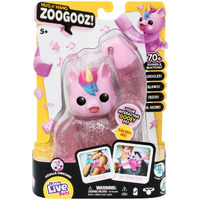 Little Live Pets Hug N' Hang Zoogooz - Uoolla Unicorn. Interactive Electronic Squishy Stretchy Toy Pet With 70+ Sounds & Reactions. Stretch, Squish & Link Their Hands. Display Them & Hang Them Around