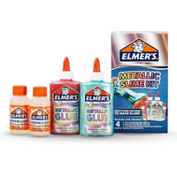 Elmers Metallic Slime Kit | Slime Supplies Include Elmers Metallic Glue, Elmers Magical Liquid Slime Activator, 4 Piece Kit