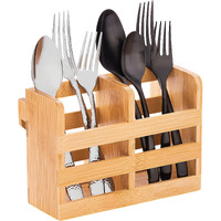 Bamboo Utensil Holder For Dish Rack - Flatware, Cutlery And Utensil Drying Caddy - Fits Bambusi Bamboo Dish Drying Racks