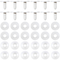 Toaob 20 Set 35Mm Doll Joints For Amigurumis White Plastic Animals Joints For Crochet Stuffed Animals Limbs And Arms Joints Doll Making