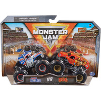 Monster Jam, Official Lucas Stabilizer Vs. Jester Die-Cast Monster Trucks, 1:64 Scale, Kids Toys For Boys Ages 3 And Up