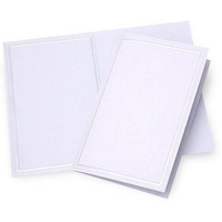 Gartner Studios Pearl White Bifold Wedding Program, Print At Home, 8.5 X 11 Unfolded, 50 Count, Pearl White Border (61407)