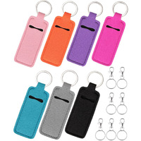 Meiiy Chapstick Holder Lip Balm Sleeve Pouch Chapstick Holder With Clip Lipstick Lip Gloss Holder Stocking Stuffers Gift For Women (7Pcs)