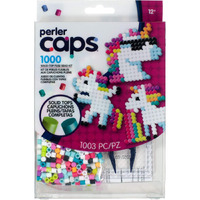 Perler 80-54656 Solid-Top Cap Fuse Beads, 1006Pcs, Unicorn Pattern Starter Kit