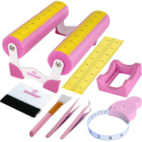 Omperio Cup Cradle For Crafting Tumbler, Cup Cradle For Tumblers With Felt Edge Squeegee To Apply Vinyl Decals With Measurements For Mugs (Pink)