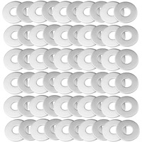 Pinhoollgo 100 Pieces Metal Stamping Blanks,Aluminum Flat Washers Silver Round Washers,Round Stamping Tags With Center Hole For Bracelet Diy Craft Jewelry Making,Screw Fastening (10 X22 X1 Mm)
