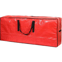 Sattiyrch Christmas Tree Storage Bag - Fits Up To 7.5 Ft Holiday Xmas Disassembled Trees With Durable Reinforced Handles & Dual Zipper - Waterproof Material Protects From Dust,Moisture(Red)