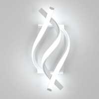 Delipop Wall Sconces, Spiral Modern Led Wall Sconce Lighting, 6500K Cool White Indoor Wall Light, Acrylic Led Wall Lamp For Bedroom, Bathroom, Living Room, Hallway, Balcony (White)