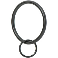 Ivilon Drapery Eyelet Curtain Rings - 2" Ring Loop For Hook Pins, Set Of 14 - Black
