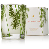Thymes Frasier Fir Pine Needle Votive Candle - Scented Candle With Notes Of Siberian Fir, Cedarwood, And Sandalwood - Holiday Candle With A Luxury Home Fragrance (2 Oz)