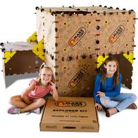 Make-A-Fort Explorer Kit - Build Really Big Forts For Kids - Endless Play For Ages 4 And Up - Build Incredible Forts, Mazes, Tunnels, And More - Durable, Reusable, And Made In Usa
