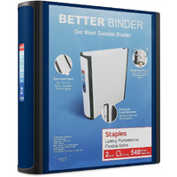 Staples Better Binder, 2-Inch, Blue