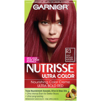 Garnier Nutrisse Ultra Color Nourishing Hair Color Creme, R3 Light Intense Auburn (Packaging May Vary), Pack Of 1