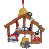 Kurt Adler Construction Tools Resin Xmas Ornament
