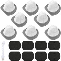 8 Pack 2033 Replacement Filter Compatible With Bissell Featherweight Stick Lightweight Bagless Vacuum Cleaner 20331, 20333, 20334, 20336, 20339, 2033M,8 Mesh Filter 8 Foam Filters, Replace No.#1611508