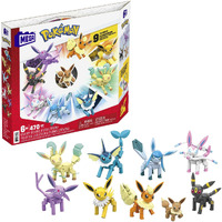 Mega Pokmon Building Toys Set Every Eevee Evolution With 470 Pieces, 9 Poseable Characters, For Kids