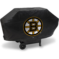 Rico Industries Nhl Boston Bruins Black Deluxe Grill Cover Deluxe Vinyl Grill Cover - 68" Wide/Heavy Duty/Hook And Loop Staps