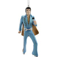 Kurt Adler Elvis In Blue Suit Blow Mold Ornament