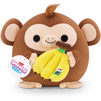 Snackles Series 2 Monkey & Dole 8 Inch Plush By Zuru, Ultra Soft Plush, Collectible Plush With Real Licensed Brands, Stuffed Animal, Giftable