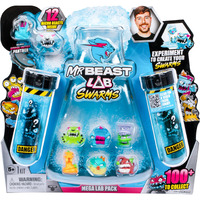 Mrbeast Lab Swarms Mega Lab 12 Pk Vipermite - Experiment By Adding Water, Shaking The Test Tube & Revealing 12Pk Of 1" Mrbeast Collectible Characters, 100+ To Collect, Includes Special Edition Panther