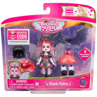 Royale High 3 Dark Fairy Fashion Doll - 1 Figure With 9 Fashion Accessories - Virtual Item Code Included - Series 1 - Ages 5+