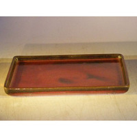 Bonsai Boy Parisian Red Ceramic Humidity Drip Bonsai Tray - Rectangle 7 5 X 5 5 X 1 0 Od 7 5 X 5 5 X 5 Id