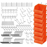 Horusdy 150-Piece Pegboard Hooks Assortment, Pegboard Accessories With Pegboard Bins For Organizing Various Tools