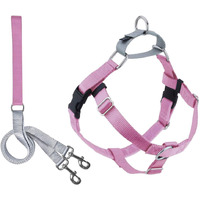 2 Hounds Design Freedom No Pull Dog Harness | Adjustable Gentle Comfortable Control For Easy Dog Walking |For Small Medium And Large Dogs | Made In Usa | Leash Included | 1" Lg Rose
