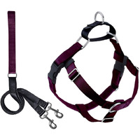 2 Hounds Design Freedom No Pull Dog Harness | Adjustable Gentle Comfortable Control For Easy Dog Walking |For Small Medium And Large Dogs | Made In Usa | Leash Included | 1" Lg Burgundy