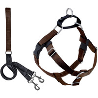 2 Hounds Design Freedom No Pull Dog Harness | Adjustable Gentle Comfortable Control For Easy Dog Walking |For Small Medium And Large Dogs | Made In Usa | Leash Included | 5/8" Md Brown