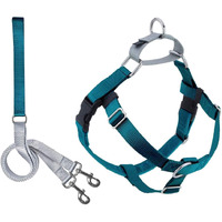 2 Hounds Design Freedom No Pull Dog Harness | Adjustable Gentle Comfortable Control For Easy Dog Walking |For Small Medium And Large Dogs | Made In Usa | Leash Included | 5/8" Sm Teal