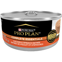 Purina Pro Plan Grain Free Pate Wet Cat Food, Complete Essentials Chicken And Spinach Entree Classic - (Pack Of 24) 5.5 Oz. Cans